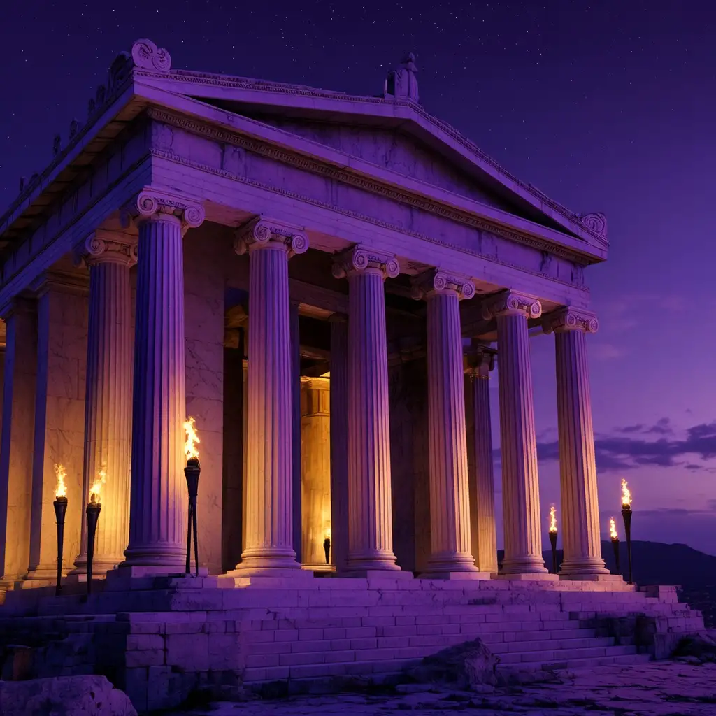 Temple grec antique symbolisant nos valeurs de sagesse et de responsabilité